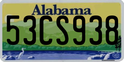 AL license plate 53CS938