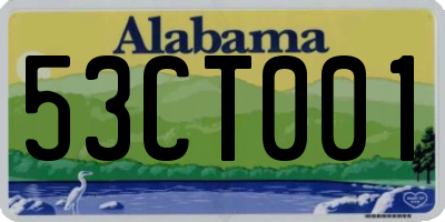 AL license plate 53CT001