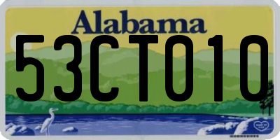 AL license plate 53CT010