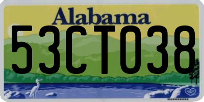 AL license plate 53CT038