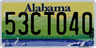 AL license plate 53CT040