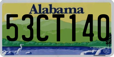 AL license plate 53CT140