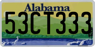 AL license plate 53CT333