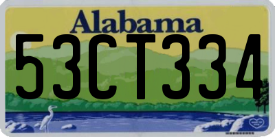 AL license plate 53CT334
