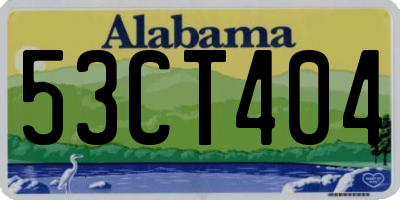 AL license plate 53CT404
