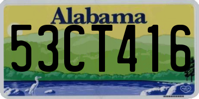 AL license plate 53CT416