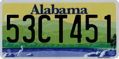 AL license plate 53CT451