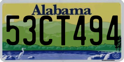 AL license plate 53CT494