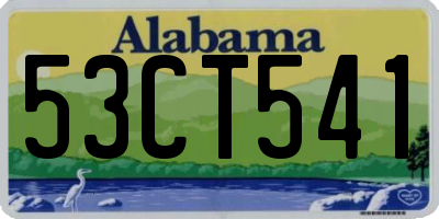 AL license plate 53CT541