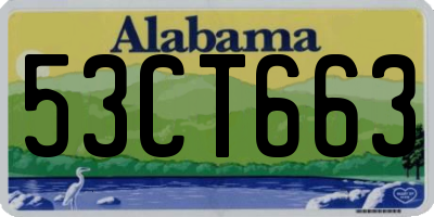 AL license plate 53CT663