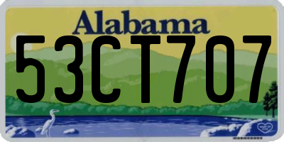 AL license plate 53CT707