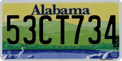 AL license plate 53CT734