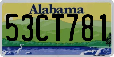 AL license plate 53CT781