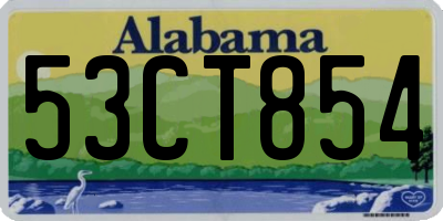 AL license plate 53CT854