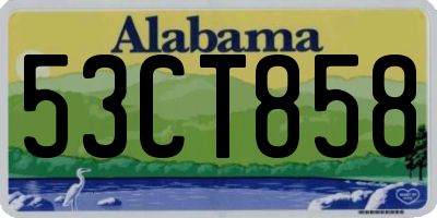 AL license plate 53CT858