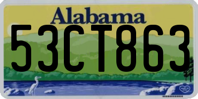 AL license plate 53CT863
