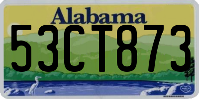 AL license plate 53CT873