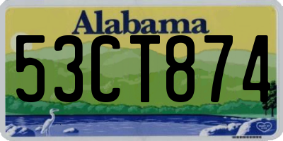 AL license plate 53CT874