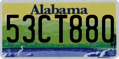 AL license plate 53CT880