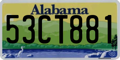 AL license plate 53CT881