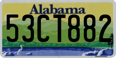 AL license plate 53CT882