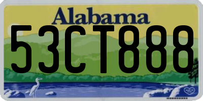AL license plate 53CT888