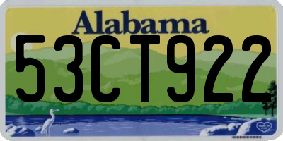 AL license plate 53CT922