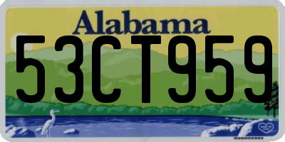 AL license plate 53CT959