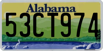 AL license plate 53CT974