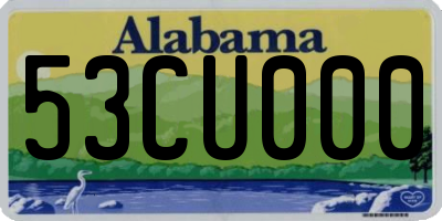 AL license plate 53CU000
