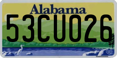 AL license plate 53CU026