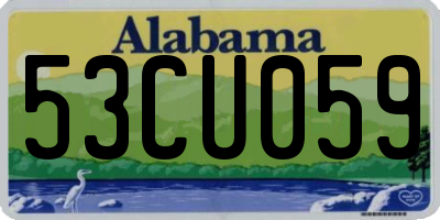 AL license plate 53CU059