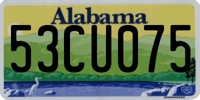 AL license plate 53CU075