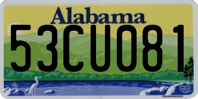 AL license plate 53CU081