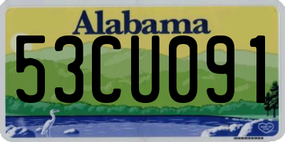 AL license plate 53CU091