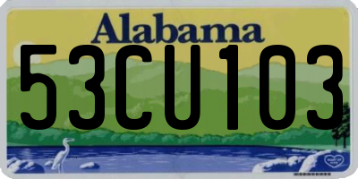 AL license plate 53CU103