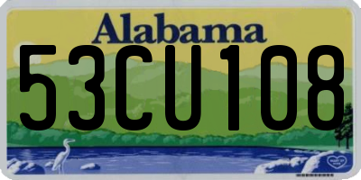 AL license plate 53CU108
