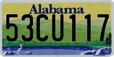 AL license plate 53CU117