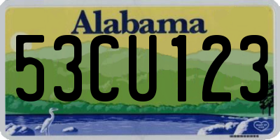 AL license plate 53CU123