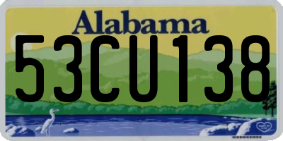 AL license plate 53CU138