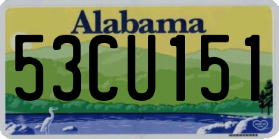 AL license plate 53CU151