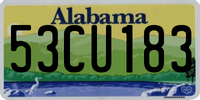 AL license plate 53CU183