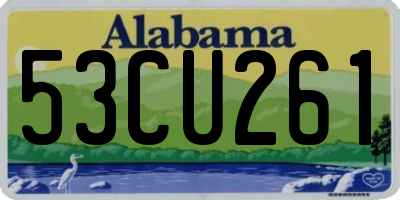 AL license plate 53CU261