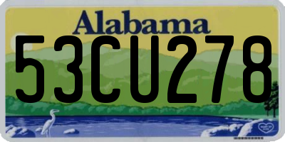 AL license plate 53CU278