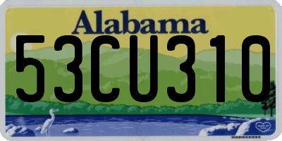 AL license plate 53CU310