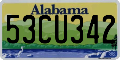 AL license plate 53CU342