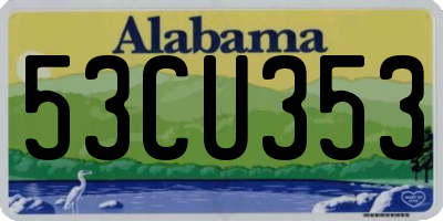 AL license plate 53CU353