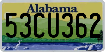 AL license plate 53CU362