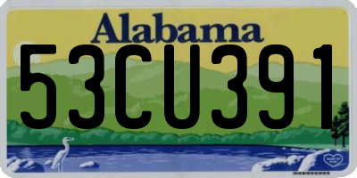 AL license plate 53CU391