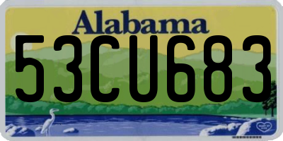 AL license plate 53CU683